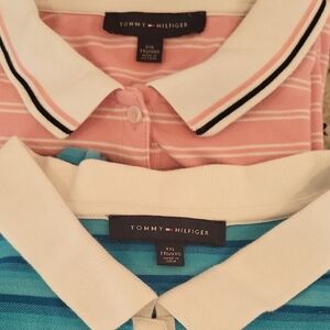 Tommy Hilfiger Pink and Blue Polo Shirt Duo
